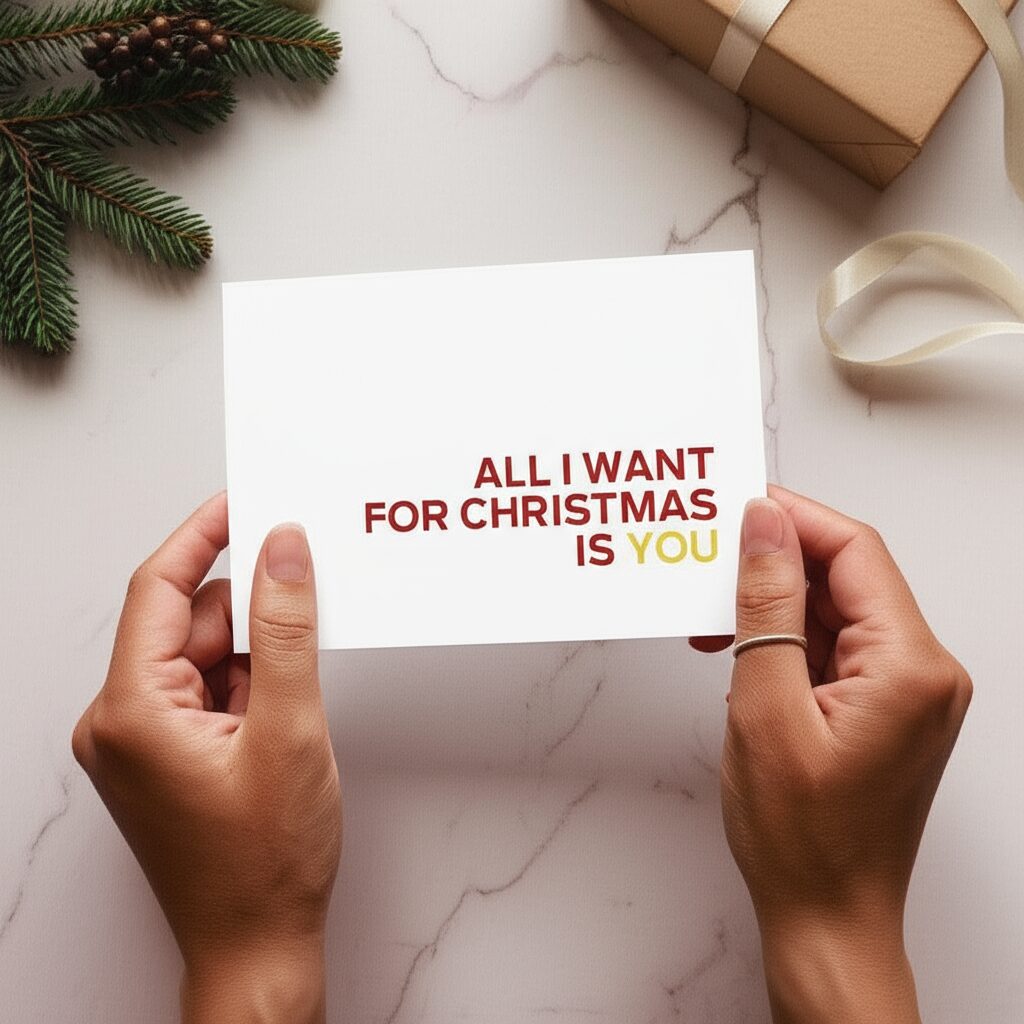 pastkarte "all I want for christmas..." - Image 2