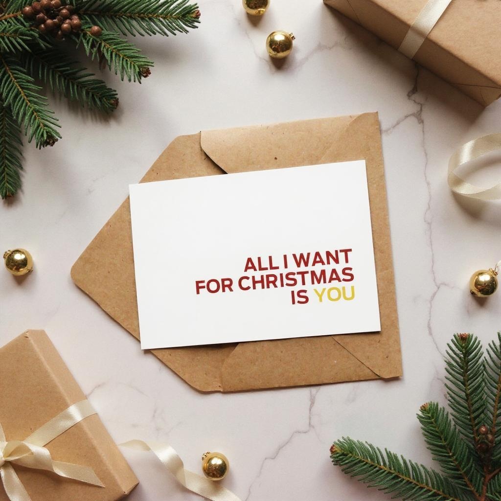 pastkarte "all I want for christmas..."