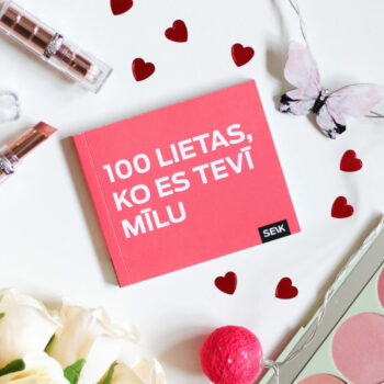 pašu aizpildāma dāvanu grāmata "100 lietas, ko es tevī mīlu"