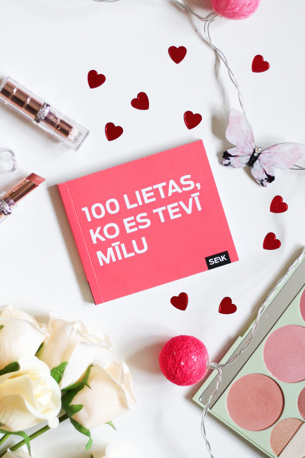 pašu aizpildāma dāvanu grāmata "100 lietas, ko es tevī mīlu"