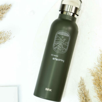 seik ūdens pudele/termoss - go make some memories (zaļa) 750ml