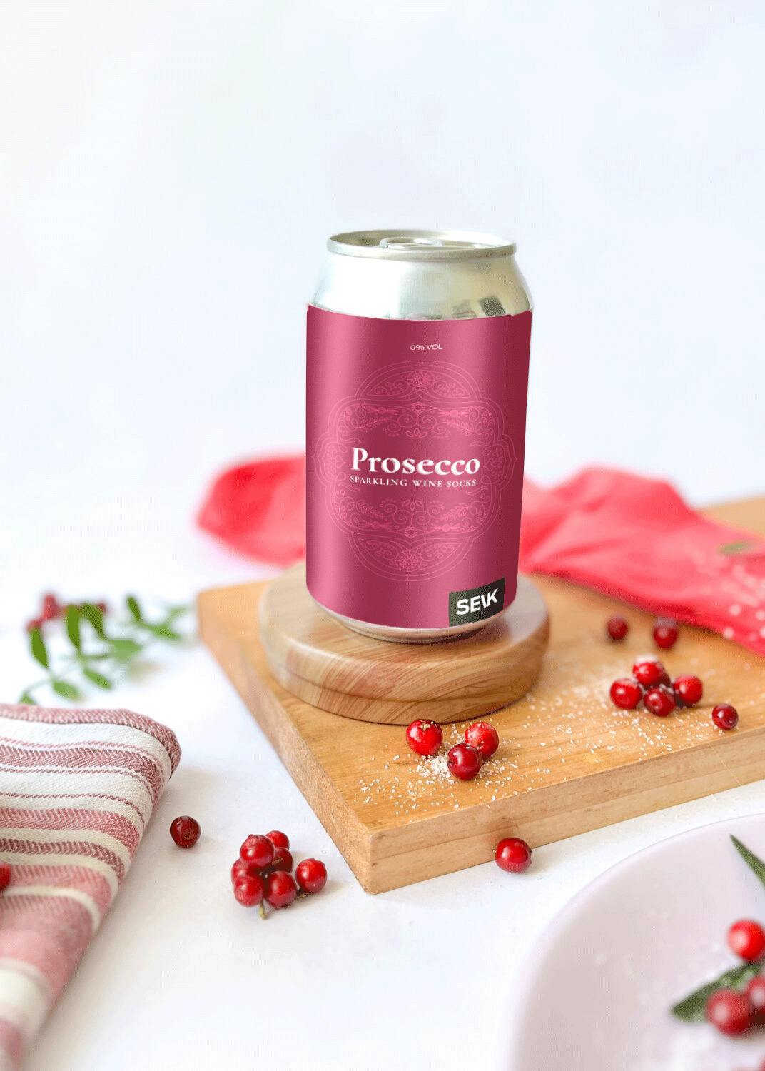 Prosecco zeķes sievietēm, sarkanas, 35-40 izmērs (universāls)