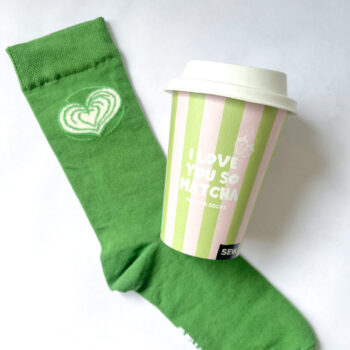 I love you so matcha zeķes (universāls izmērs 35-46)