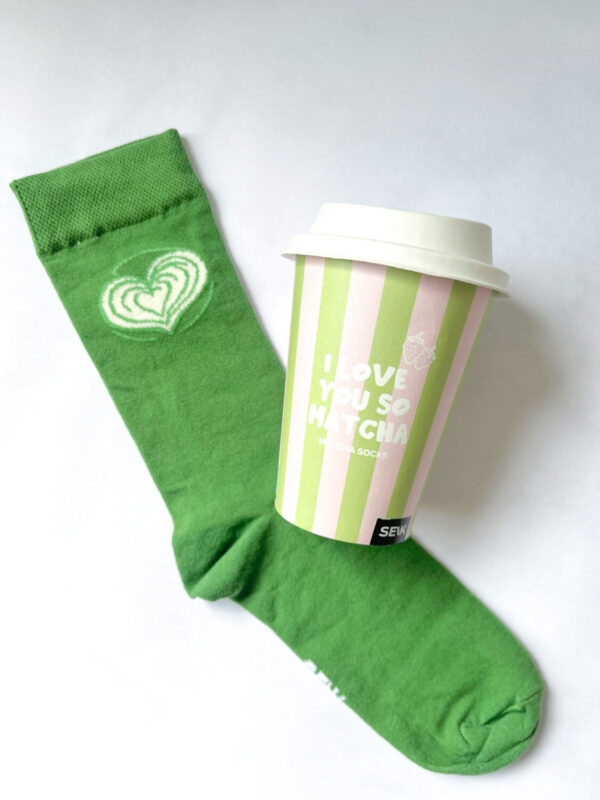 I love you so matcha zeķes (universāls izmērs 35-46)
