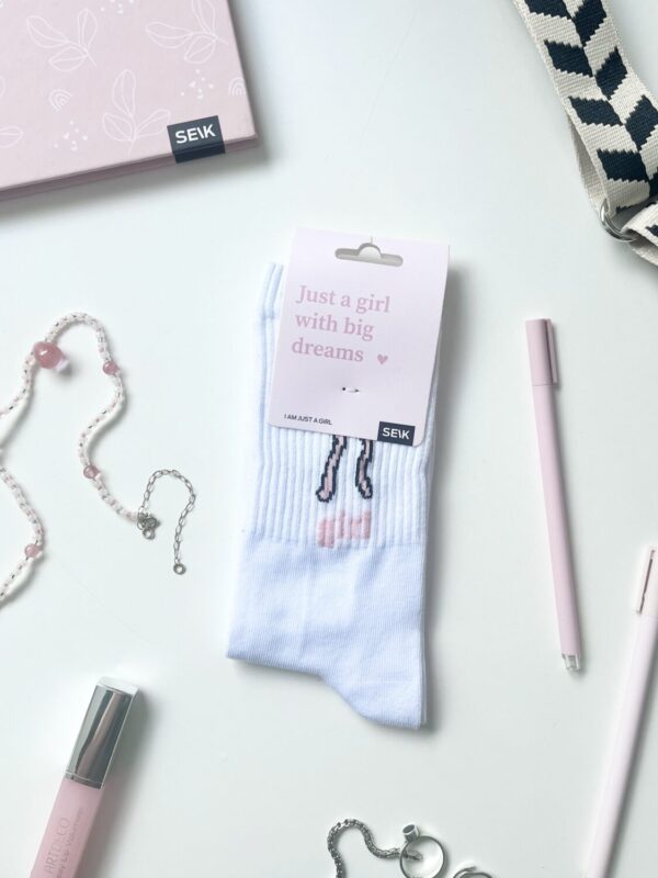sporta zeķes - I am just a girl (35-40 izmērs) - Image 2