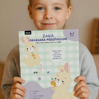 Zaķa pavasara piedzīvojumi - uzdevumu grāmata ar uzlīmēm (5-7 gadi)