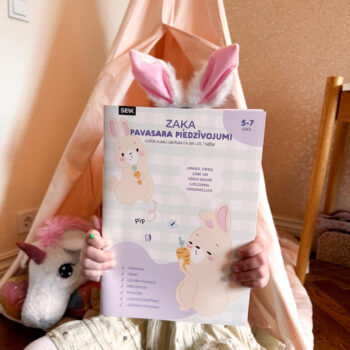 Zaķa pavasara piedzīvojumi - uzdevumu grāmata ar uzlīmēm (5-7 gadi)