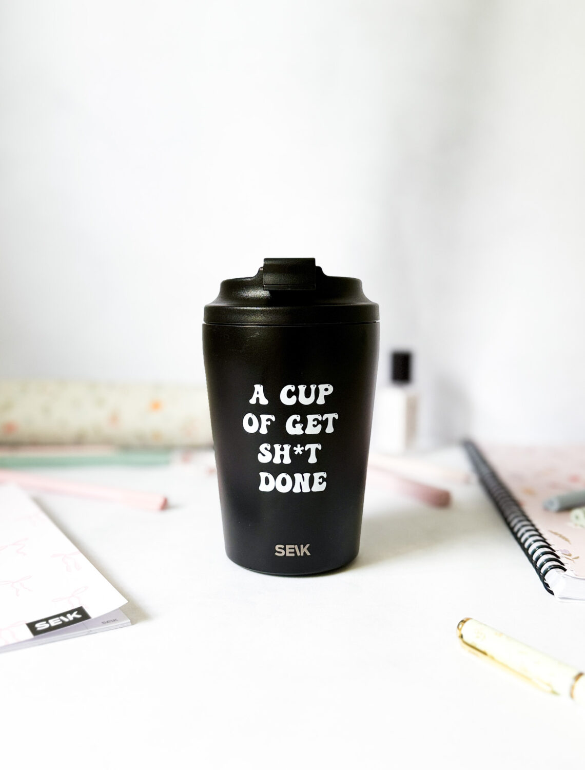 seik termoss/ kafijas krūze - get sh*t done (350ml)