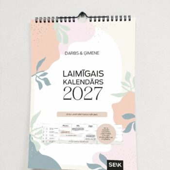 Laimīgais Kalendārs sienas kalendārs A3 izmērs - darbs un mājas 2027