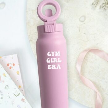 Duālās funkcijas (2-in-1) termopudele ar magnētisko tālruņa turētāju - gym girl era