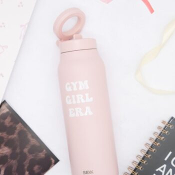 Duālās funkcijas (2-in-1) termopudele ar magnētisko tālruņa turētāju - gym girl era