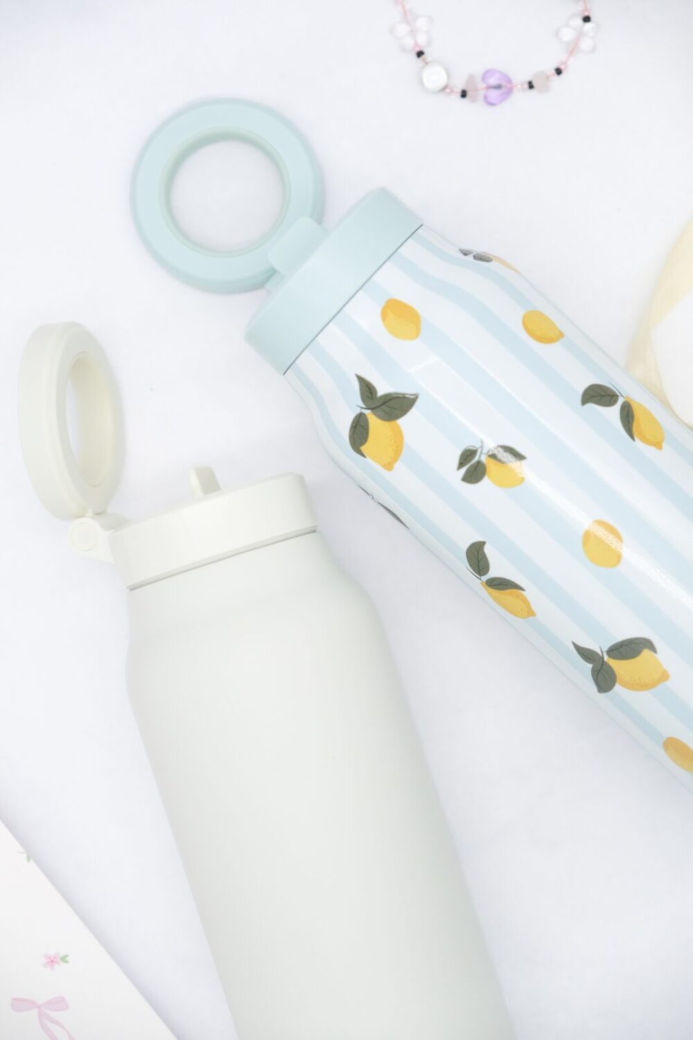 Duālās funkcijas (2-in-1) termopudele ar magnētisko tālruņa turētāju – Citroni (700ml) - Image 6